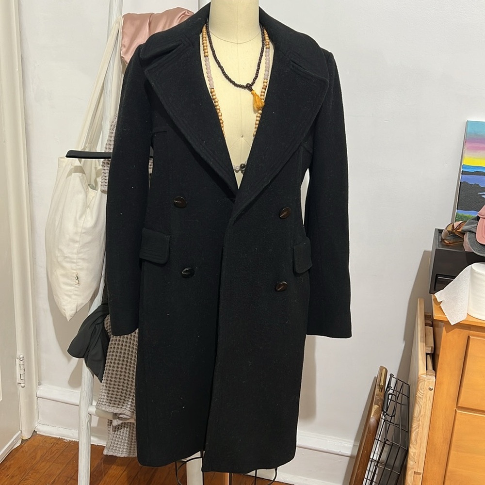 Diane von furstenberg black coat